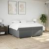 Maison Exclusive - Sommier à lattes de lit avec matelas Gris foncé 200x200cm Tissu