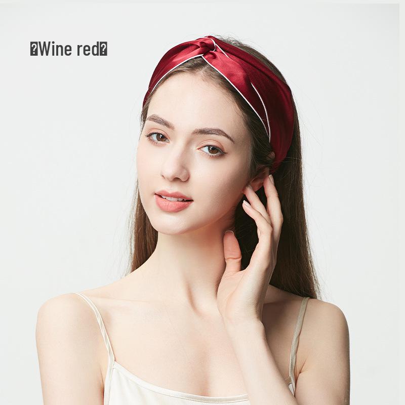 19 Momme Double Layer Silk Headband - 100% Mulberry Silk Hairband for Women, Perfect for Face Washing and Hair Styling