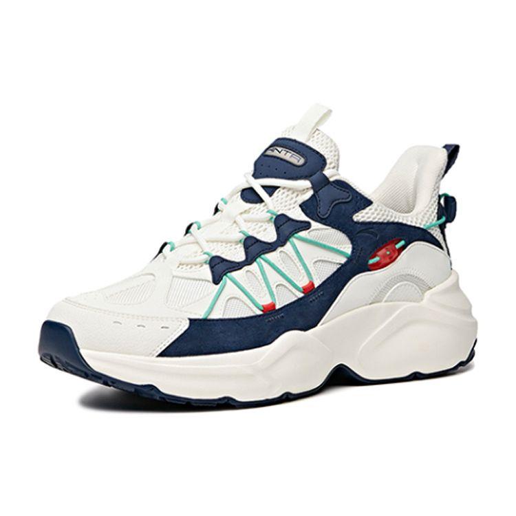 Anta Training Series Non-Slip Shock Absorption Low-Top Training Shoes Men Sneakers White Blue 112037766R-4