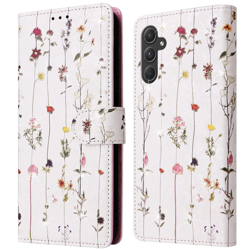 Pour Samsung Galaxy A55 5G Étui en Cuir Coque de Téléphone Laquée avec Fentes pour Cartes Bloquant RFID