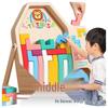 Wooden Tetris Blocks Toy for Kids, Educational, Parent-Child Interaction, Early Learning Game