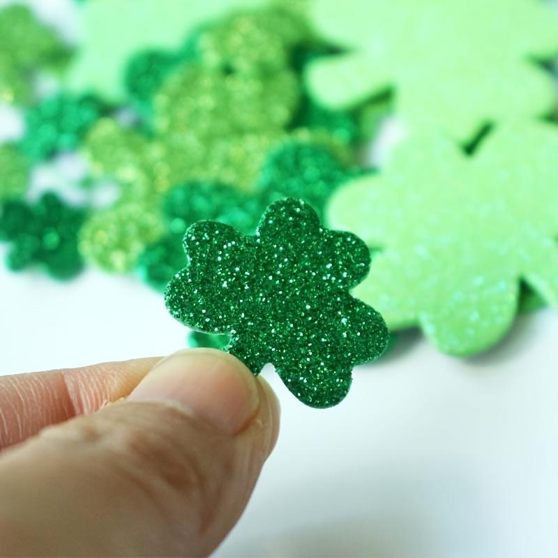 80pcs St. Patrick'S Day Four-Leaf Clover Foam Stickers, Holiday Decoration Paper Decals,Party Decorations,St.Patrick'S Day Party