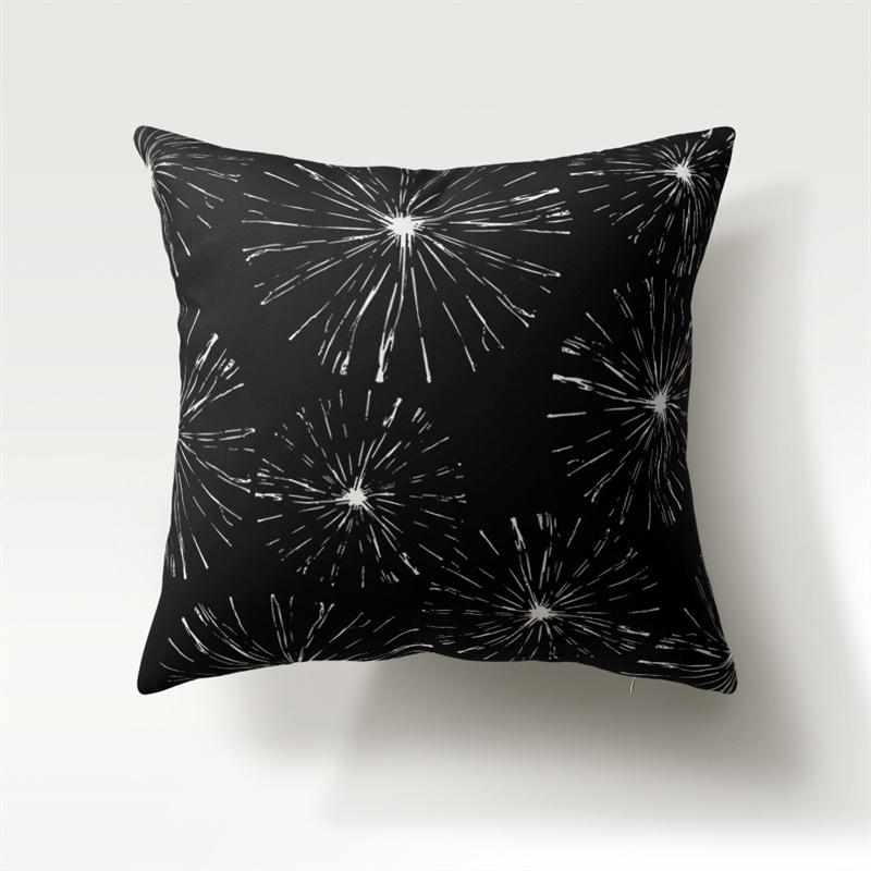 Nordic simple fashion black and white geometric polyester pillowcase 45x45cm Sofa Chair car cushion cover Home decor Pillowcase