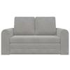 Grey Sleeper Sofa 148 X 71 X 83 Cm Velvet