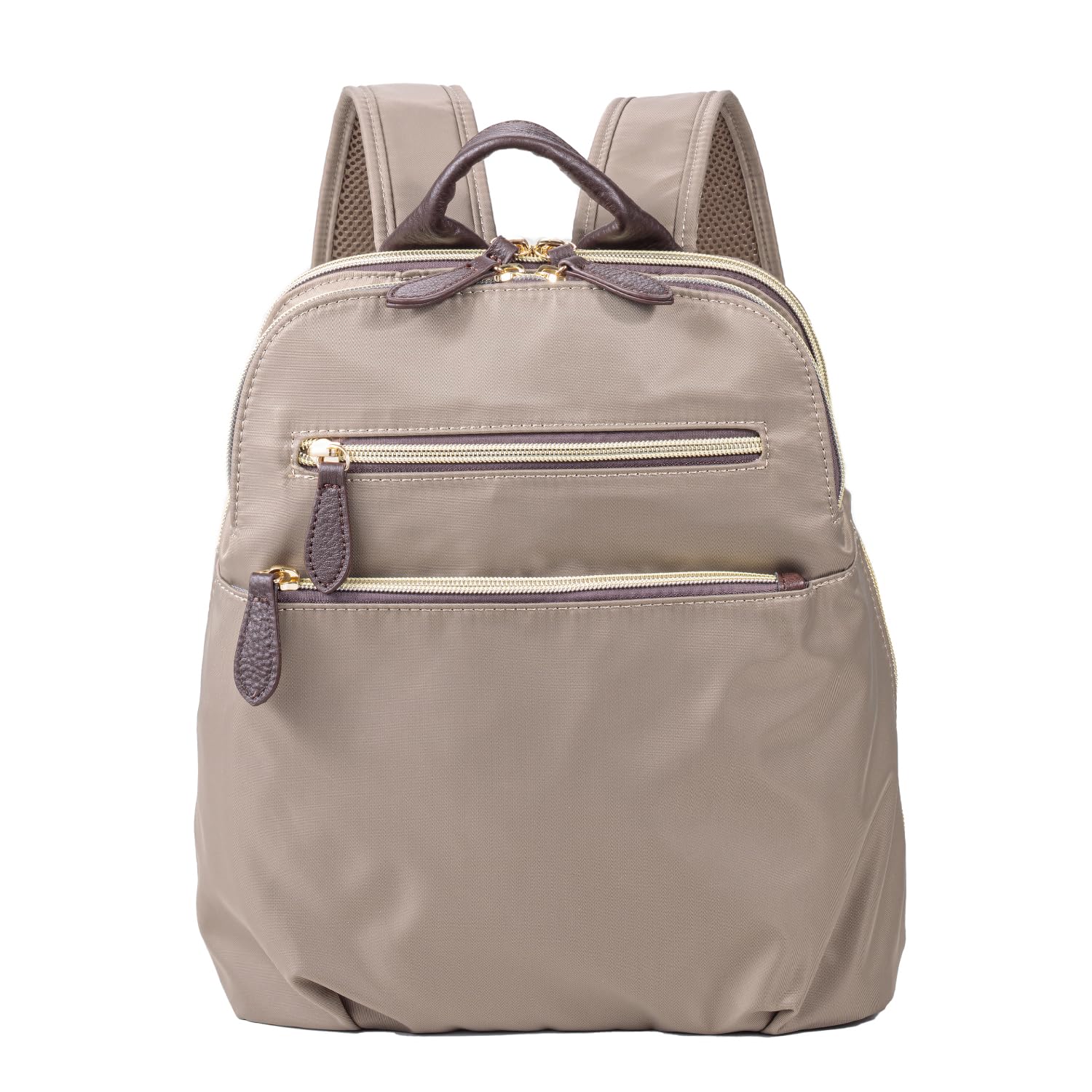 

BAG since Imai Bag QUAY Nylon Backpack Genuine Leather Rucksack Lightweight Cowhide Water Repellent Simple Backpack [IMAI 1977] (99373 Greige)