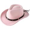 JYL TS DIY Suede Cowboy Hat Outdoor Casual Cap Suede Fabric