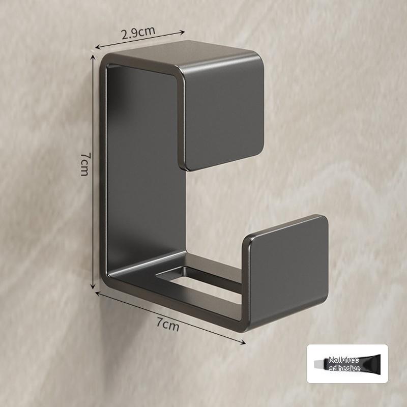2Pcs Stainless Steel Washbasin Hook Multifunction Punch-Free Kitchen Bathroom Rack Basin Storage Rack Towel Hanging Holder