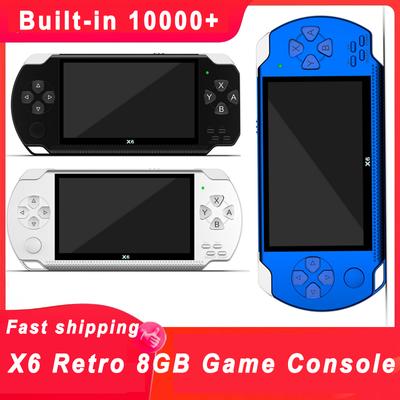X6 Game Console Handheld Mini Built-in 10000  Retro 8gb Handheld Video Game Console  4.3 Inch Portable Pocket Game Players
