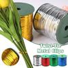 365 Meter /Roll Twist Wire Tie Multicolor Gift Packaging Wrap Ribbon Rope Food Bread Bag Plastic Clip Binding For Gift Packing