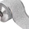 2inch x 90 Yards Christmas Wired Edge Ribbon Versatile DIY Xmas Decoration Elegant for Gift Wrapping Lightweight Accessories