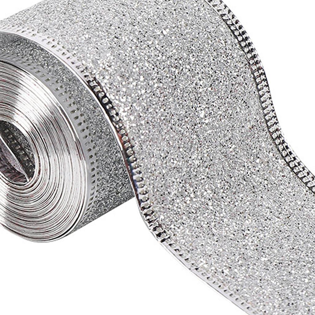 2inch x 90 Yards Christmas Wired Edge Ribbon Versatile DIY Xmas Decoration Elegant for Gift Wrapping Lightweight Accessories