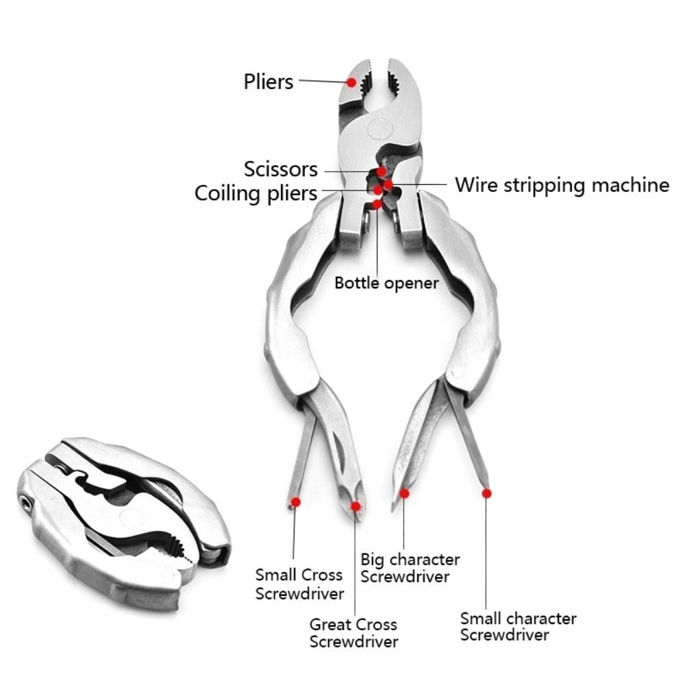Mini EDC Tool Round Head Pliers Keychain Pliers Wire Cutter Multi-purpose Pocket Pliers  Outdoor