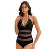 Costume da bagno intero sexy a triangolo da donna 1011 nuova moda e sottile tinta unita rete Europeo e Americano