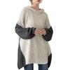 Oshare Walker Mixed Nep Knit Long Sleeve Hooded Puff Loose Plus Tgn0263 n'OrLABEL Hoodie, Women's Fall/Winter Sweater, Top, Pullover,