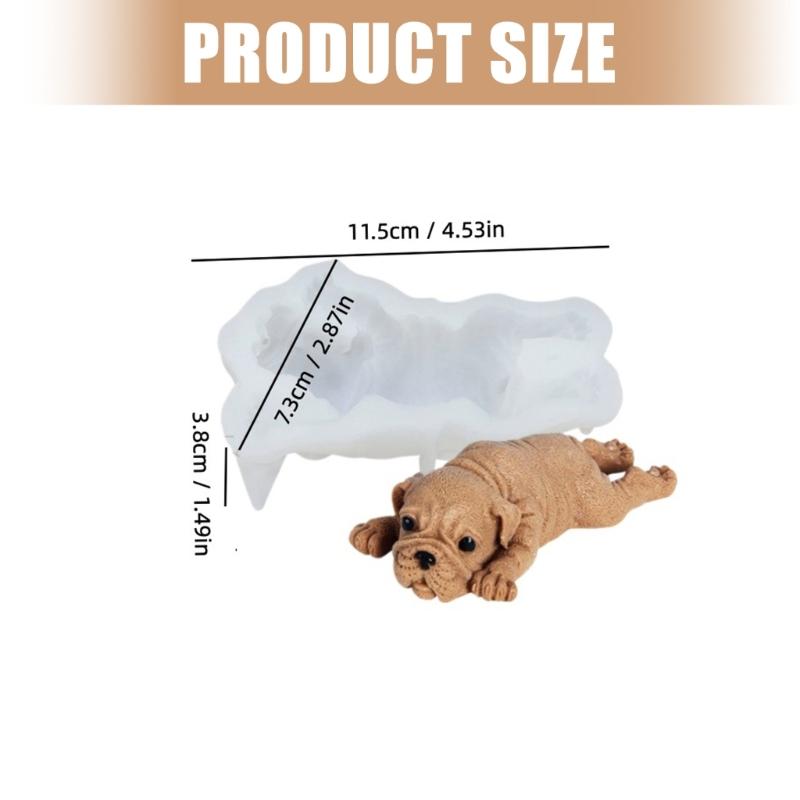 Stampi in Silicone per Fondant a Forma di Cane Silicone per Alimenti Stampo per Torta Strumento per la Cottura per Realizzare Candele Gelatine Cioccolato Dolci
