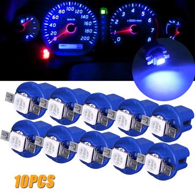 10x T5 B8.5D 5050 1SMD LED Armaturenbrett Anzeigen Instrumentenbeleuchtung Glühbirnen Blau Weiß Gelb Auto Tuning Universal Kreativ