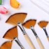 5pcs Nylon Hair Artist Fan Paint Brushes Painting Tool Fan Shaped Painting Pens  School