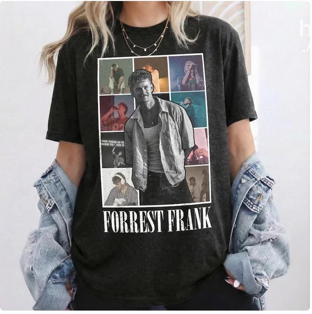 

Рубашка с винтажным коллажем Forrest Frank Футболка с фото с концерта для фаната христианской музыки 2XL