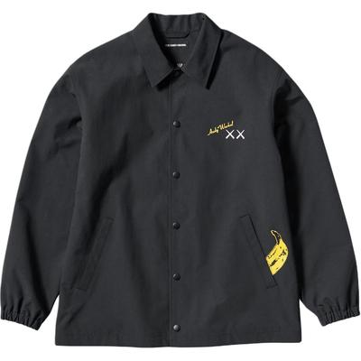 Uniqlo Kaws X Warhol Collaboration FW24 Banana Fashion Print Button Closure Trendy Versatile Jacket Unisex Jackets Black 474138-09