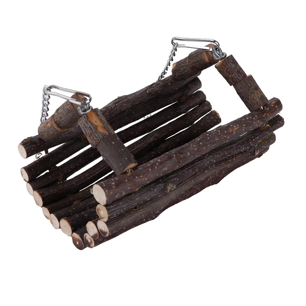 Houpačka pro mazlíčky Houpací síť Tunel Křeček Přírodní jabloňové dřevo Závěsné lůžko Trubka Hračka na žvýkání pro malé zvíře