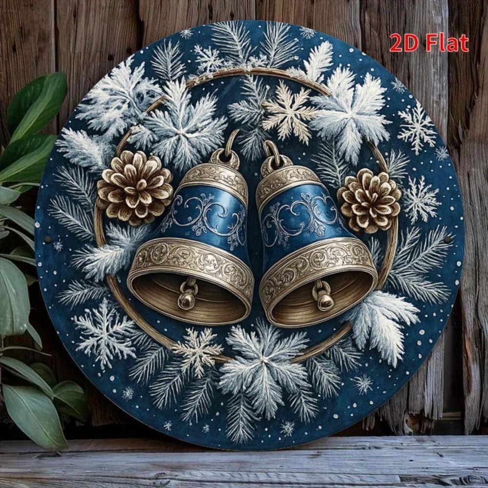 Vintage Metal Sign Blue Deer Merry Christmas Retro Tin Plate Wall Decor Home Holiday Gift 20 Cm