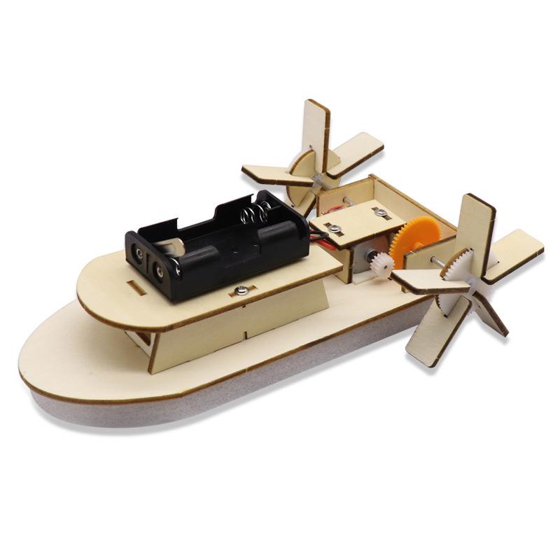 DIY Wooden Paddle Wheel Boat Kit - STEM Educational Craft for Primary School Students See Packaging