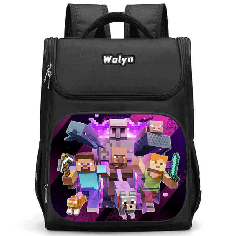 Minecraft Schoolbag Multi-Functional High-Value Spine Protection To Reduce The Burden, A Must-Have Comfortable Backpack For Students