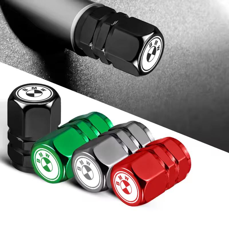 LLIT4 4Pcs Alloy Car Valve Cap Wheel Valves Dust Cover Tire Accessories For BMW E53 Performance E30 E90 F20 M E34 F30 X4 X5 X6 F40 F10