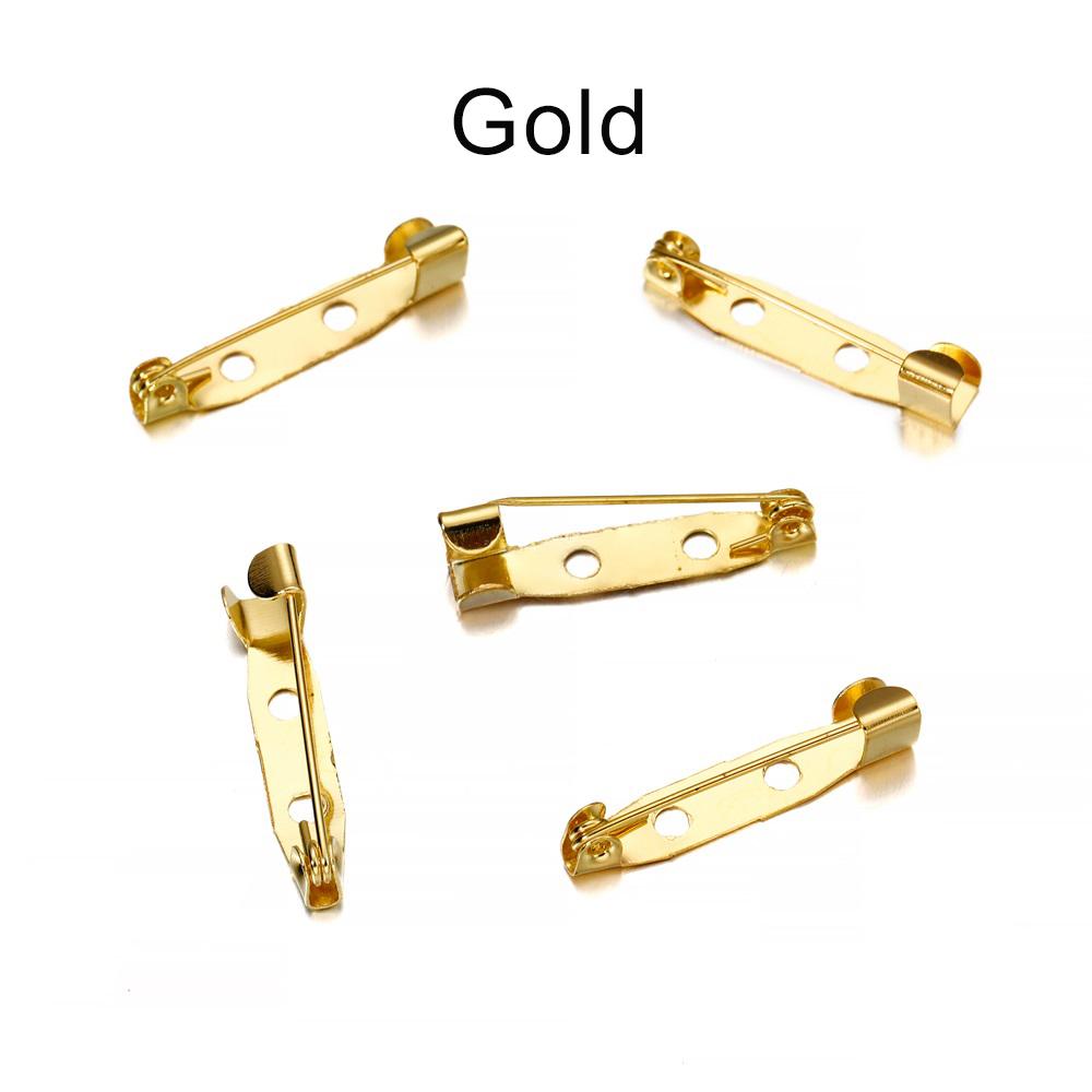 50pcs 15/20/25/30/35/40mm Brooch Clip Base Pins Brooch Pin Base Brooch Settings Blank Base For DIY Jewelry Making Supplies