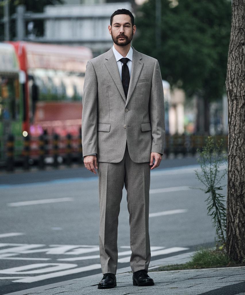 STCO Italy Guabello 100% Wool Flannel Suit Set Beige (Classic Fit)_Ssjvd92Set (B Type)
