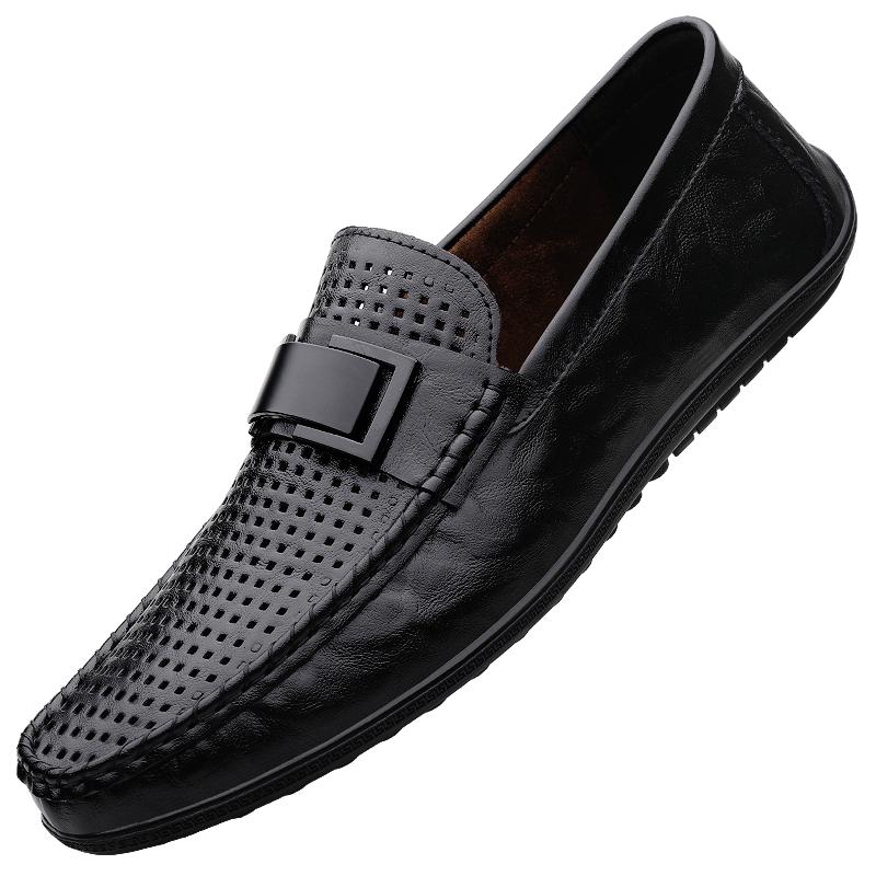 Spring Autumn Hot Selling Men's Genuine Leather Casual Shoes Park Walking Shoes Interview Business Shoes for Men’s Free Delivery