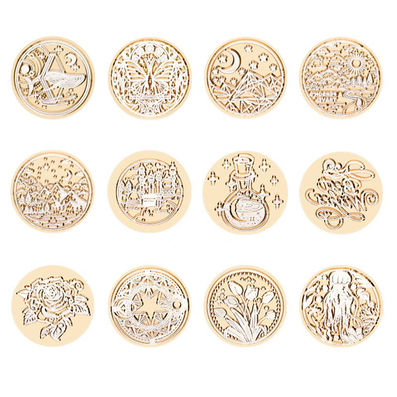 Wholesale Retro Vintage Wax Seal Stamp Sealing Wax Stamp Head For Wedding Invitation Gift Packaging Cards Scrapbooking Stamps