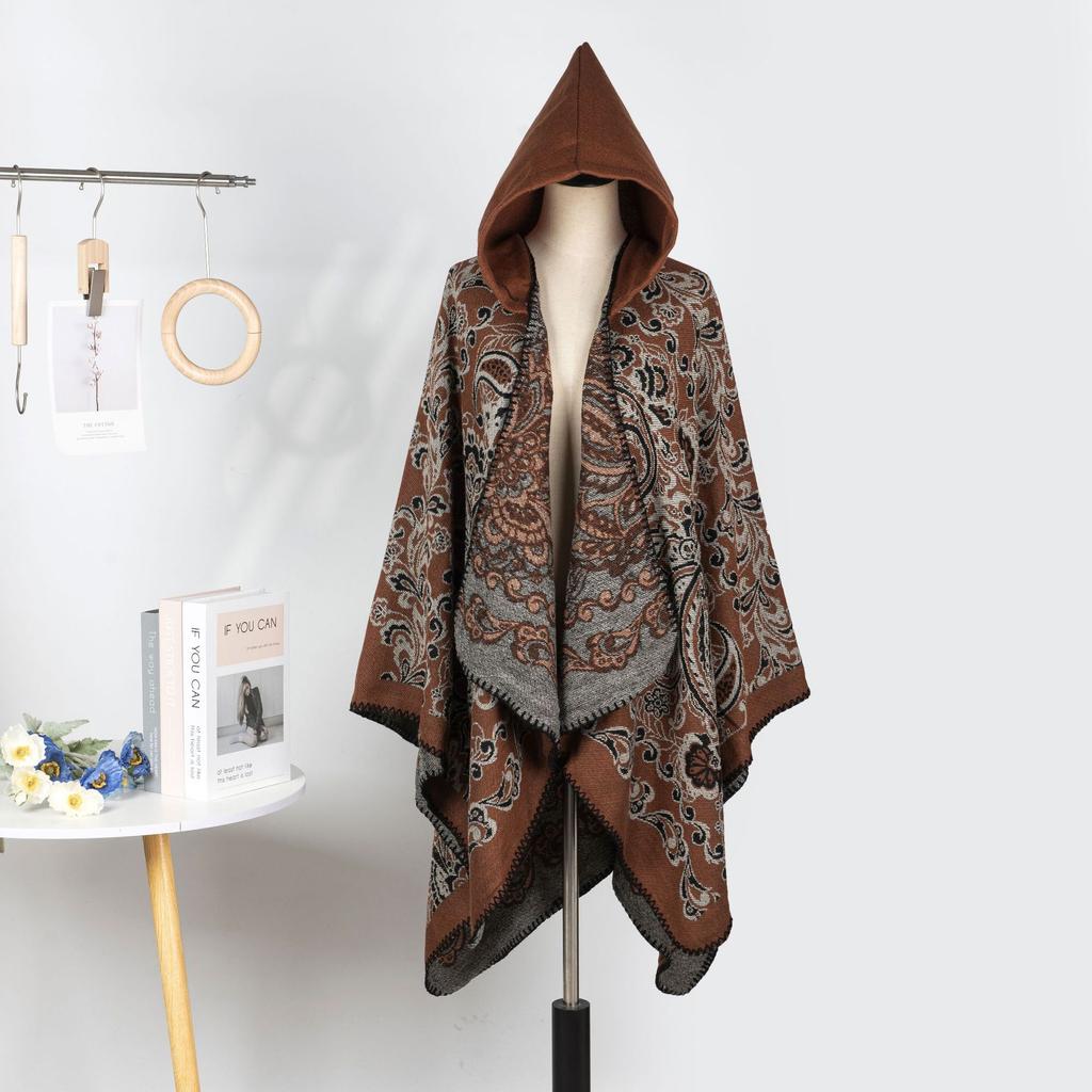 Bohemian Thickened Tourist Shawl Women'S Tourist Photos Outside With Personalized Versatile Cloak