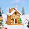 Diy Christmas House Ornaments Simulation Miniature Handicraft With Lights For Xmas Holiday Party Decor