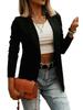 Women's European & American Style Autumn/Winter Casual Solid Color Suit Jacket