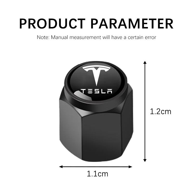 Xmfbl2 4 Pièces Bouchons de Valve de Voiture Valves de Roue Cache-poussière Accessoires de Pneu Pour Tesla Modèle 3 Modèle S Modèle X Modèle Y Cybertruck Roadster