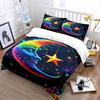 Rainbow moon and stars. Bedding sets Duvet cover sets Duvet covers Pillowcases(1 * Duvet Cover 2 * Pillowcases, without duvet insert)