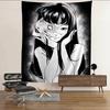Japan Anime Junji Ito Cartoon Wandteppich Kunst Science-Fiction Zimmer Heimdekoration Wandbehang Blätter