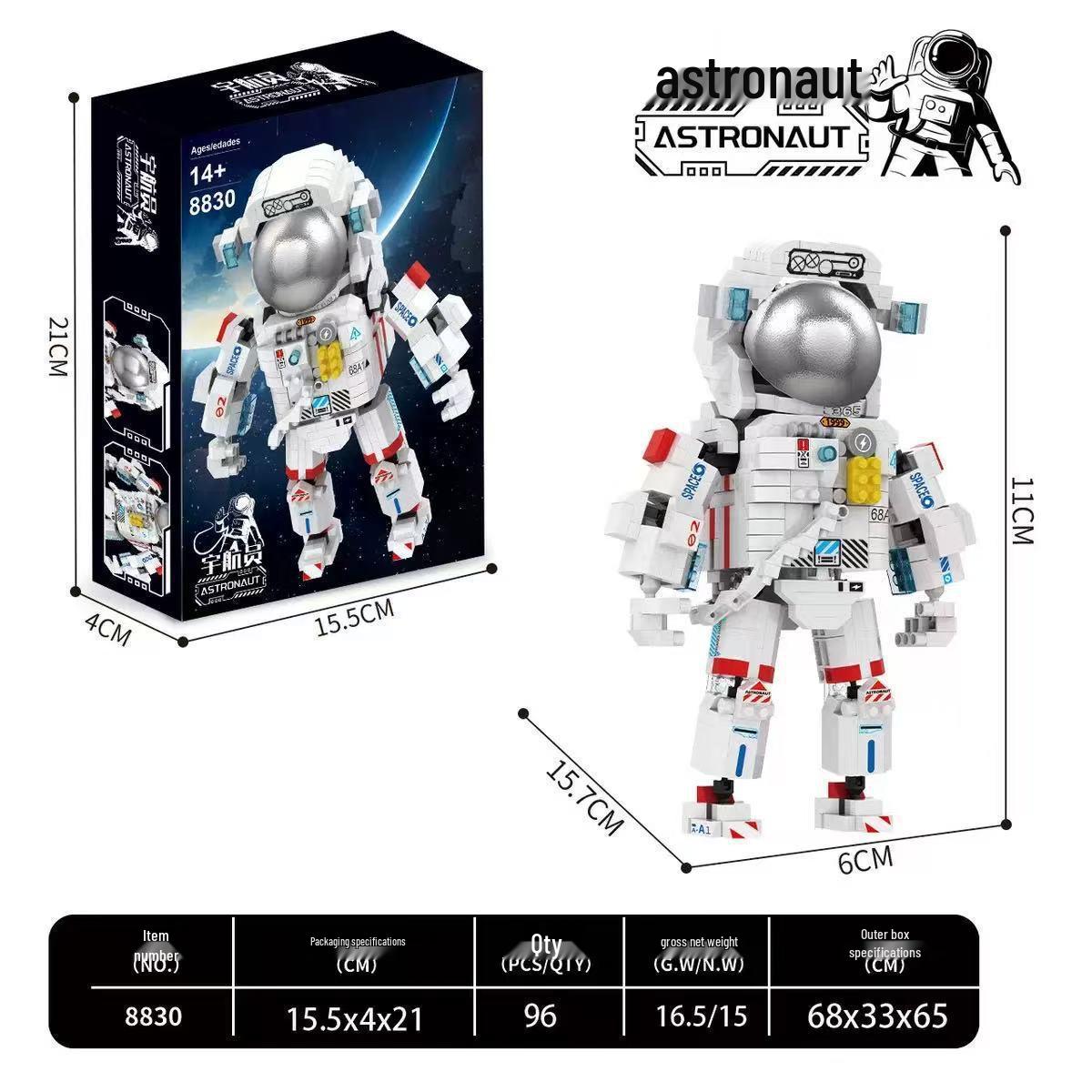 Astronaut Space Station Rotating Globe Building Blocks Toy