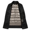 Autumn and Winter Men's Double-sided Woolen Coat Medium and Long Suit Collar Down Removal Liner Wool Plaid Jacket