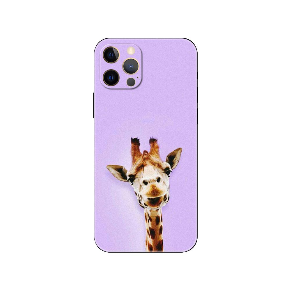 Beautiful Giraffe Animals Phone Case for Iphone 5 5s 2020se 6 6s 7 8 Plus X 10 XR XS 11 12 13 Mini Pro MAX Black Tpu Back Cover