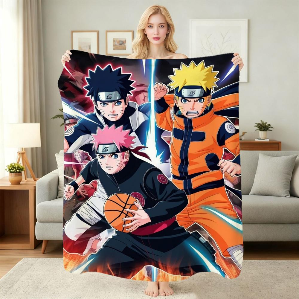 Naruto Unleashes Rasengan Theme Cute Flannel Blanket Skinfriendly Warm Fleece Blanket For Living Room Sofa Nap Home Decor Gift For Friends