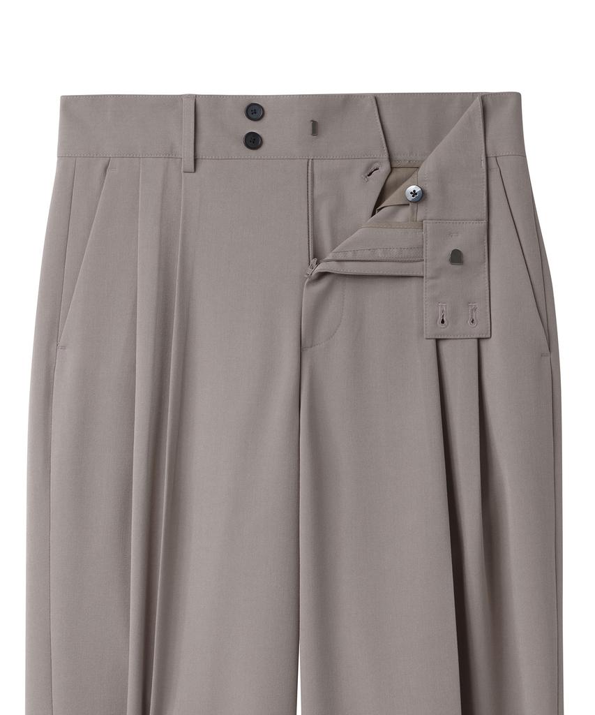 Musinsa Standard Double Button Two-Pleat Wide Slacks [Grayish Beige]