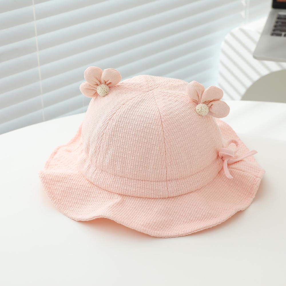 Baby Girls Sun Hat 48cm 6-24 Month Toddler Fisherman Cap Infant Adjustable Outdoor Foldable Children Kids Summer Beach Headwear