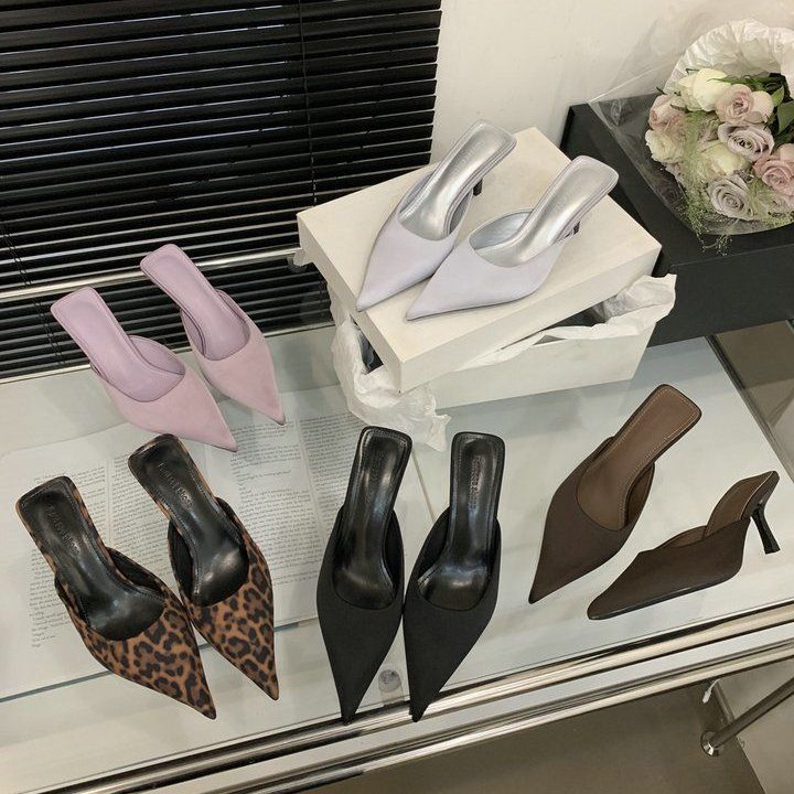 

2025 весна и лето новые туфли-лодочки с острым носком и тонким каблуком, атласные босоножки на высоком каблуке, женские туфли-босоножки на среднем каблуке, легкая роскошь 40 цветной печати леопарда