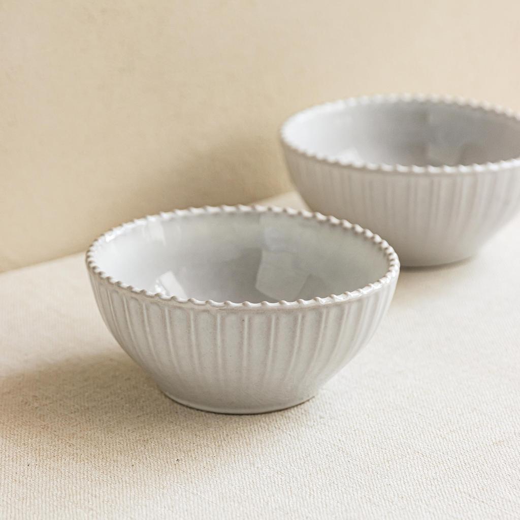 Delicate Lace Vertical Ceramic Bowl Household Noodle Bowl Salad Bowl Tableware Round Bowl Vegetable Bowl Restaurant Fruit Bowl