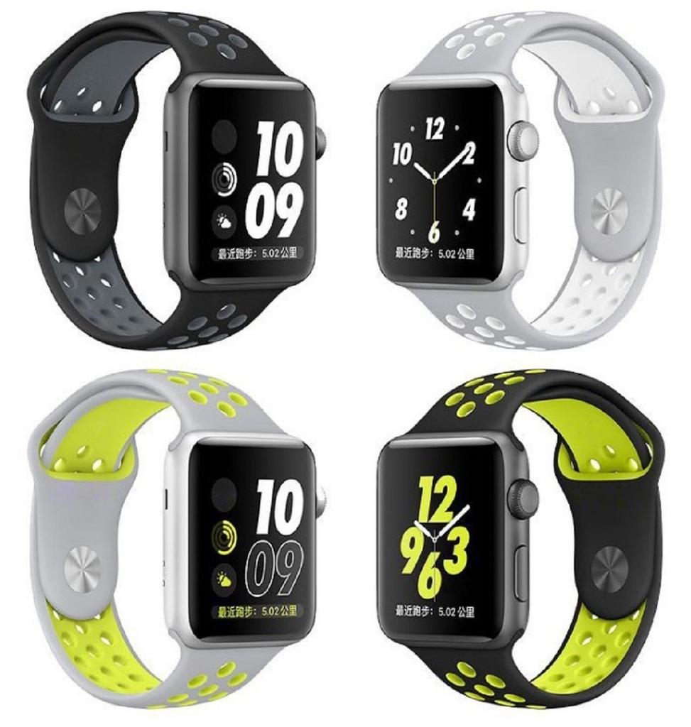 Silicone Replacement Sport Wrist Bracelet Watch Strap Suitable For Iwatch Apple