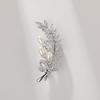 Luxury Japanese Wheat Ear Freshwater Pearl & Zircon Brooch Pin