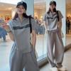 Women's Trendy Summer 2026 Stand Collar Top & Wide Leg Pants Set