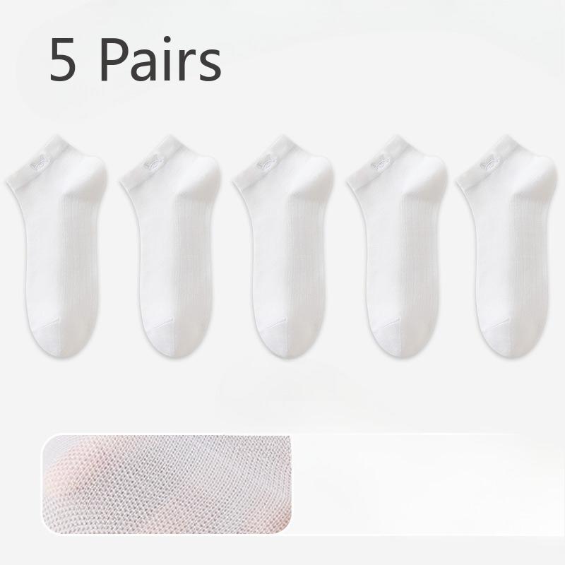 5 Pairs of Men's Summer Thin Sports Leisure Business Cool Antibacterial Breathable Socks
